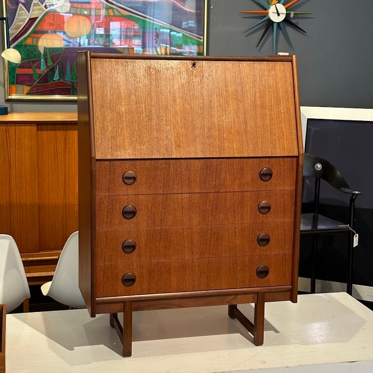 Vintage teak secretary