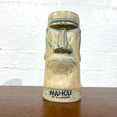 Vintage Ceramic Moai Tiki Mug From The Mai Kai Ft Lauderdale 