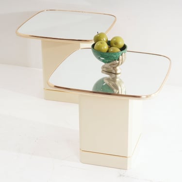 Mirror Top Side Table, 1990s 