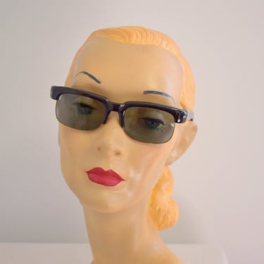 1950s/60s Black Plastic Browline Sunglasses 