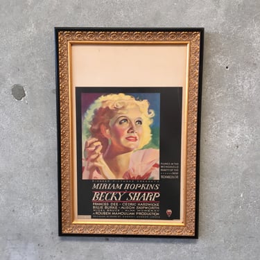 RKO Painting 1935 "Becky Sharp" Window