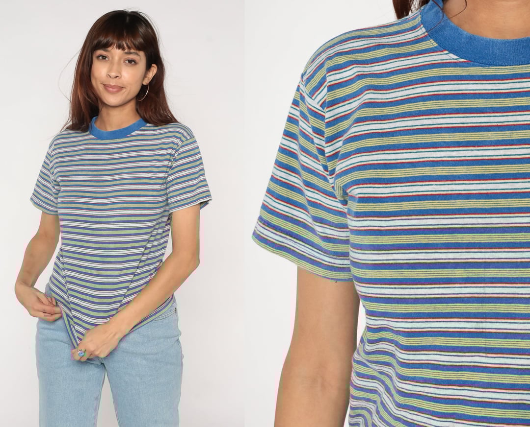 PARTIMENTOのVintage Border Stripe Ringer Tee PARTIMENTO WOMEN College Stripe Ringer Tee (One Size