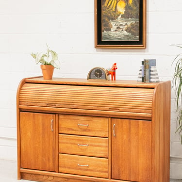 Tambour Desk Chest of Drawers