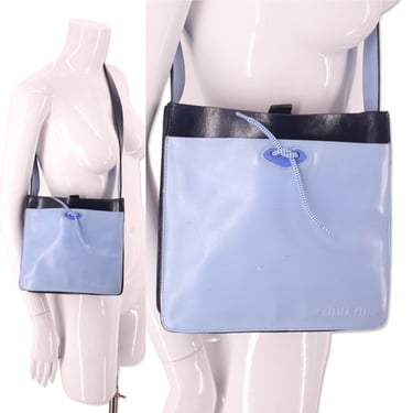 90s MIU MIU purse, 1999 prada techno sport shoulder bag, vintage 90s designer bag, Miu Miu blue bag 