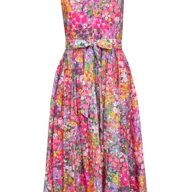 Kate Spade - Multicolor Floral Belted A-Line Maxi Dress Sz 4