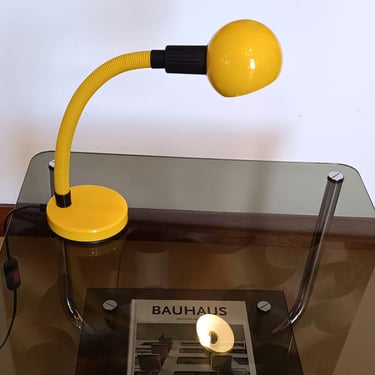 Desk lamp / Yellow Table Lamp from Veneta Lumi / Italy, 1970s / mid century table lamp / space age 