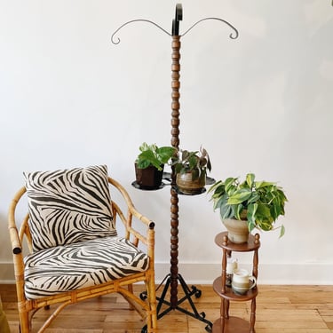 Wood and Metal Plant Stand/Hanger