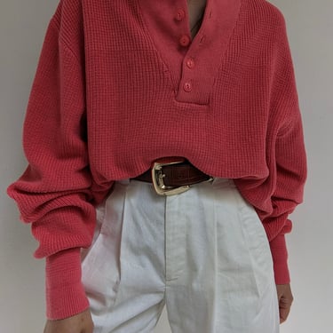 Favorite Vintage Rose Cotton Henley