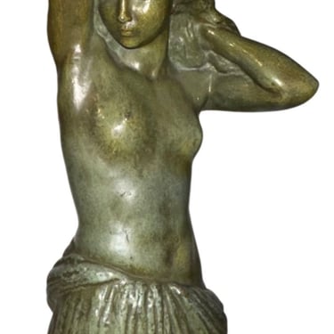 G Gori Bronze Female nude statue Classic Art Deco France