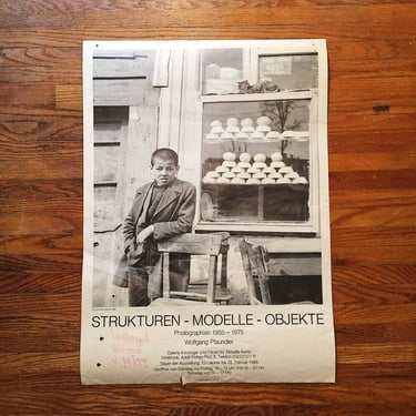 Rare Wolfgang Pfaundler Exhibit Poster - 1986 - Strukturen - Modelle - Objekte - Rauchdruck Innsbruck - Rare Art Poster - Vintage Art Poster 