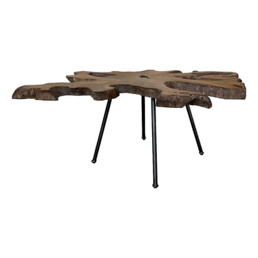Organic Modern Wood Slice Accent Table
