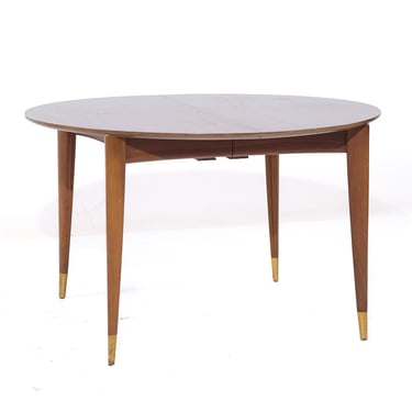 Gio Ponti for Singer and Sons Model 2135 Walnut Expanding Dining Table with 4 Leaves - mcm 
