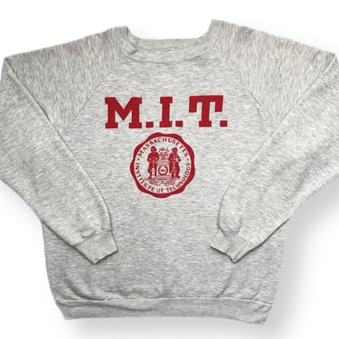 Vintage 80s Champion M.I.T.  Massachusetts Institute of Technology Raglan Crewneck Sweatshirt Size XL/XXL 
