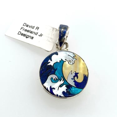 Rare Inlaid Gemstone Unicorn Pendant by David Freeland Rare Inlaid Gemstone Unicorn Pendant by David Freeland