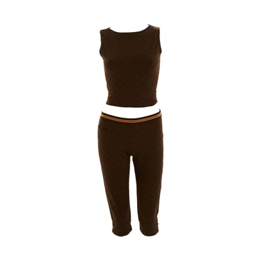 Fendi Brown Logo Pant Set