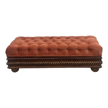 Horchow Massoud Zalkin Tufted Upholstered Storage Bench 