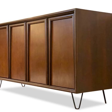 Walnut Credenza / Media Unit by Kroehler, Circa 1960s - *Please ask for a shipping quote before you buy. 