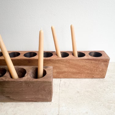 Vintage Rustic Farmhouse Wooden Sugar Mold Candle Holder Succulent Planter Propagation Holder Pencil Cup Artist Brushes Table Centerpiece 