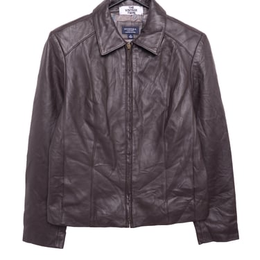 1990s Lambskin Chocolate Leather Jacket