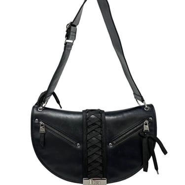 Dior Black Leather Corset Shoulder Bag