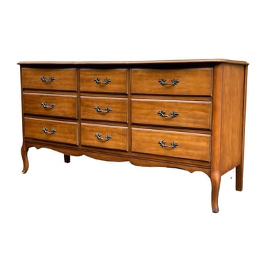 Free Shipping Within Continental US - Vintage French Provincial Style 9 Drawer Dresser Cabinet Dovetail Drawers 
