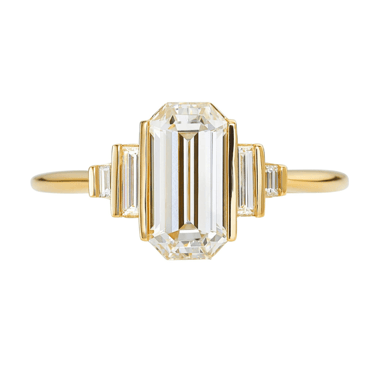 Geometric Emerald Cut Engagement Ring — Commitment, Curated 2023