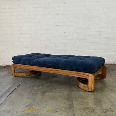 Mid century Oak Chaise by Howard Furniture 