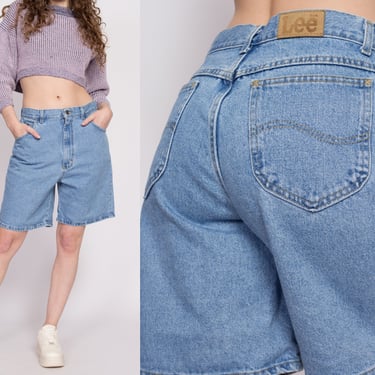 90s Lee High Waisted Jean Shorts - Large, 31" | Vintage Denim High Rise Mom Shorts 