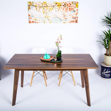 Modern Dining Table| Handmade In Ohio With Solid Walnut 