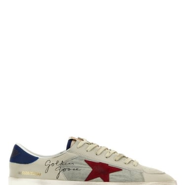 Golden Goose Deluxe Brand Man Light Grey Leather And Fabric Stardan Sneakers