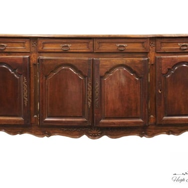 VINTAGE ANTIQUE Solid English Walnut Rustic Country French Style 88" Sideboard Buffet 