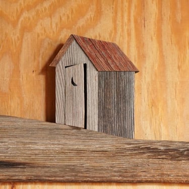 John Long Folk Art Barn Wood Sculpture 