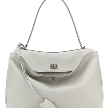 Balenciaga Women Chalk Leather Medium Rodeo Handbag