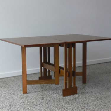 Danish Inspired Gate Leg Drop-Leaf Dining Table 