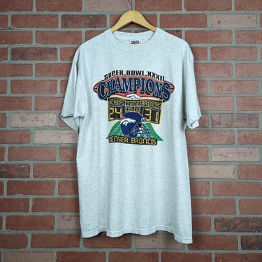 Vintage 90s NFL Denver Broncos Superbowl XXXII ORIGINAL Sports Tee  - Large 