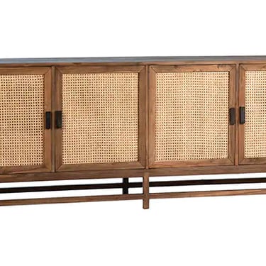 83" Natural Wood and Rattan Sideboard from Terra Nova Designs 