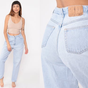 90s Gitano Jeans Light Wash Blue High Waisted Relaxed Tapered Jeans Denim Pants Mom Jeans Vintage 1990s Medium 30 Tall 