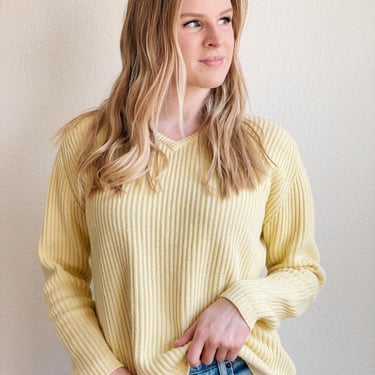 Vintage Pastel Yellow Sweater 