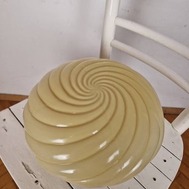 Art Deco Swirl Glass Wall Lamp / Mid Century Modern Flush Mount Ceiling Lamp / Vintage Wall Sconce / Yugoslavia / 1960s 