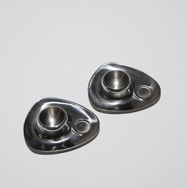 Lot de 5 coquetiers vintage en inox | Selency