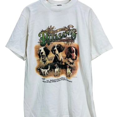 Vtg 90's Pheasants Forever Bird Dogs Hunting T-Shirt Large Excellent Condition