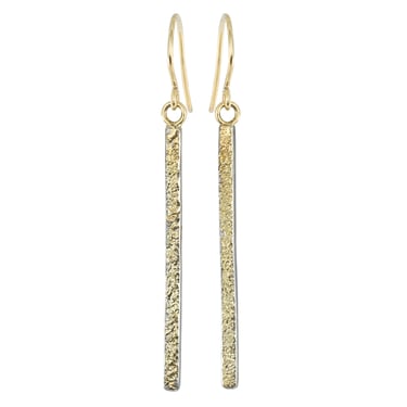 Terra Bar Stick Earrings - 22k/18k Gold, Oxidized Silver