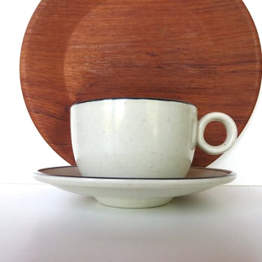 Stig Lindberg Birka Cup and Saucer, Vintage Gustavsberg Sweden Contemporary Ceramics 