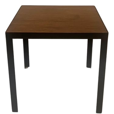 American Mid century Walnut and Steel Small End Cocktail Table