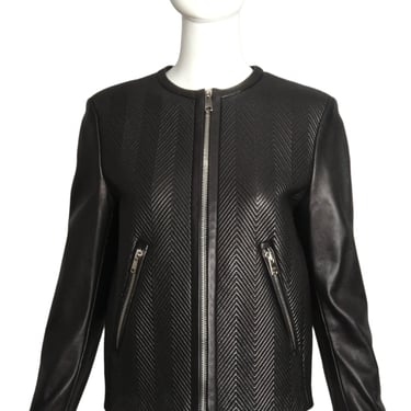 PRADA- NWT 2013 Black Quilted Leather Jacket, Size 6