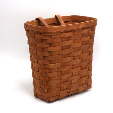 vintage Longaberger basket with leather handle 1989 