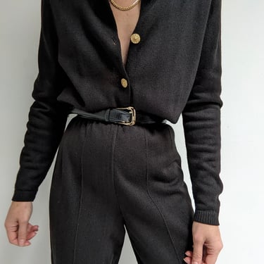 Amazing Vintage Black Knit Jumpsuit