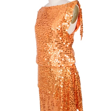 Marcel Marongiu Chiffon Sequin Gown