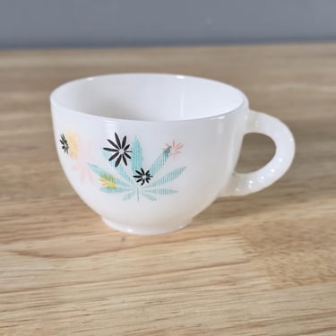 One Federal Milk Glass Leaf Pattern Mug Multiples Available 