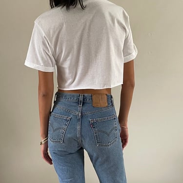 80s Levis 501 faded jeans / vintage light faded soft worn high waisted button fly womens Levis 501 0193 jeans | size 27 